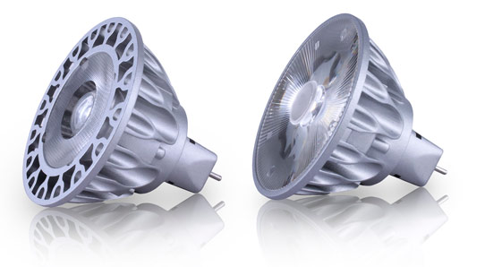 Soraa’s new MR16 LED lamps. 