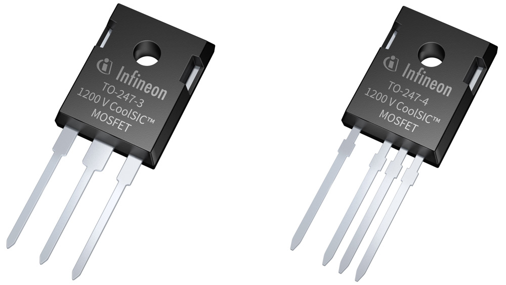 Infineon’s CoolSiC MOSFET 1200V M1H portfolio includes TO247-3 and TO247-4 discrete packages with new ultra-low on-resistances of 7mΩ, 14mΩ and 20mΩ.